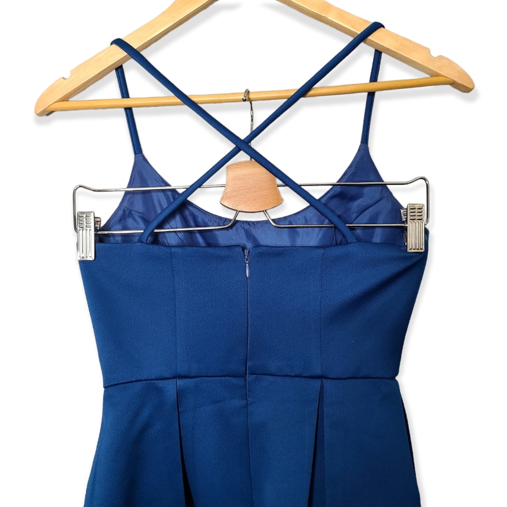 Topshop Scoop Cross Strap Back Prom Dress - Picture 5 of 9